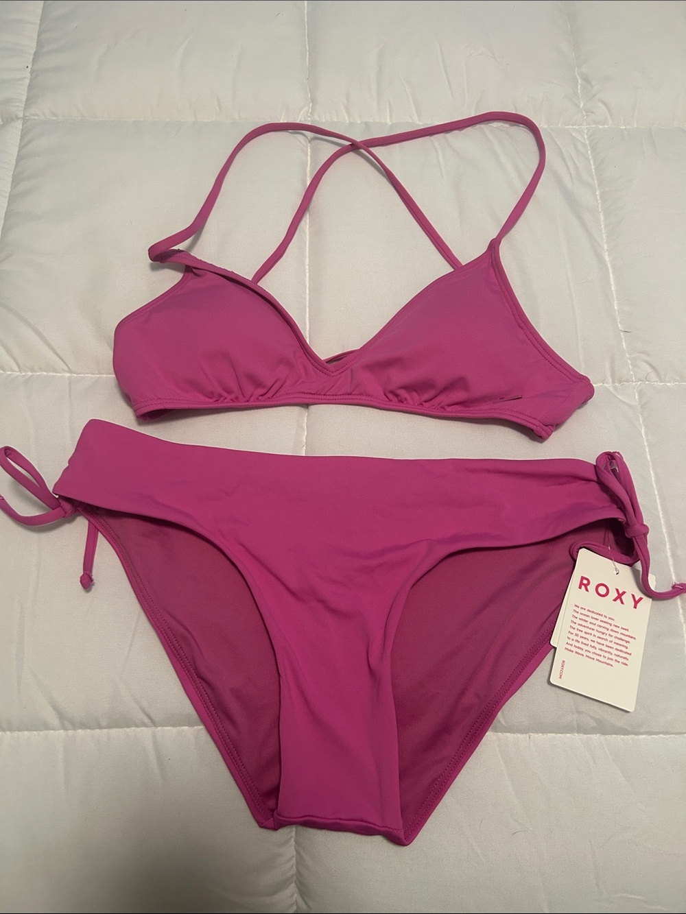 Roxy Women's Fuscia Tie-back Bikini Set